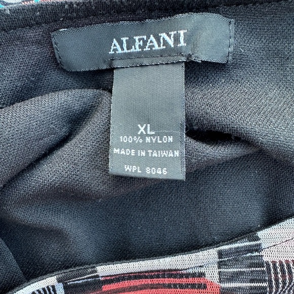 Alfani Layered Mesh Lined Geometric Patterned Women's Top - Picture 8 of 9